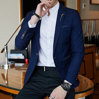 Men's Slim Fit Striped Blazer