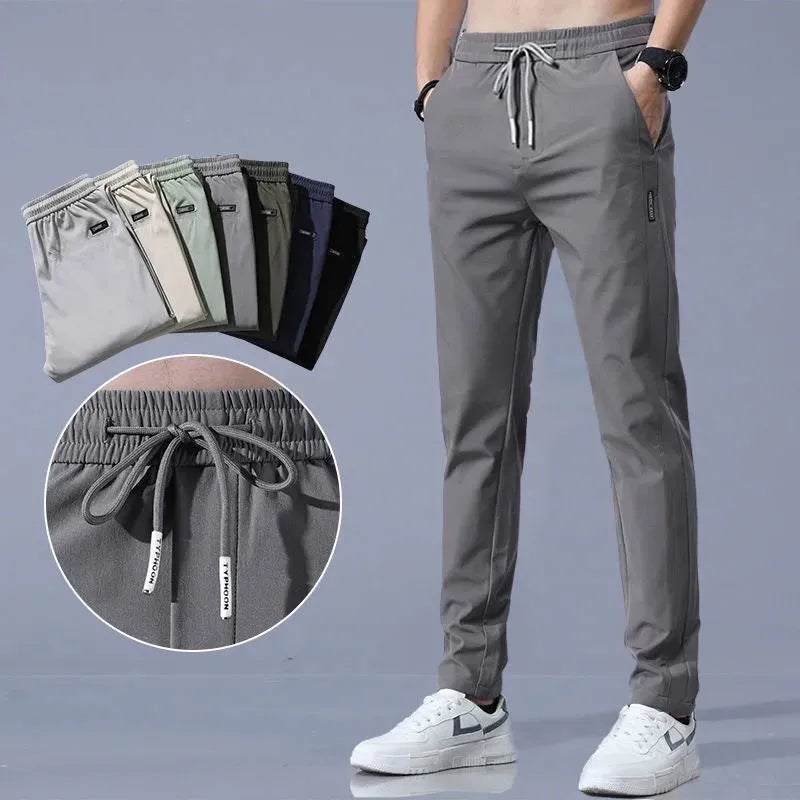 Elastic Cotton Chinos: Versatile Men's Casual Pants