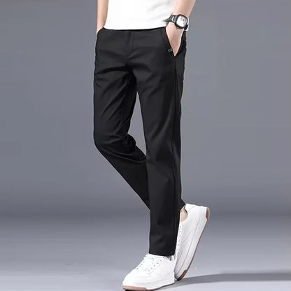 Slim Fit Stretch Chino Trousers for Men