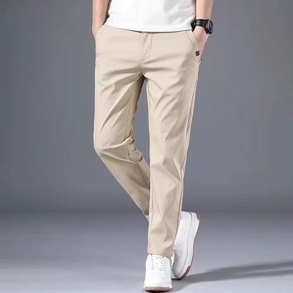 Slim Fit Stretch Chino Trousers for Men